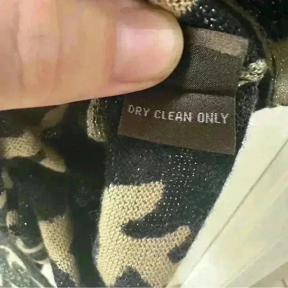 Ladies J. McLaughlin BOCA Gray Tan Metallic Twig Tunic Sweater S Work Attire - Picture 7 of 8